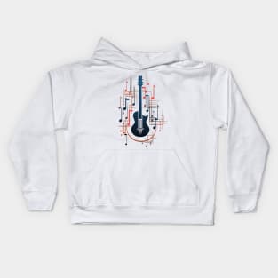 Art Nouveau Guitar Kids Hoodie